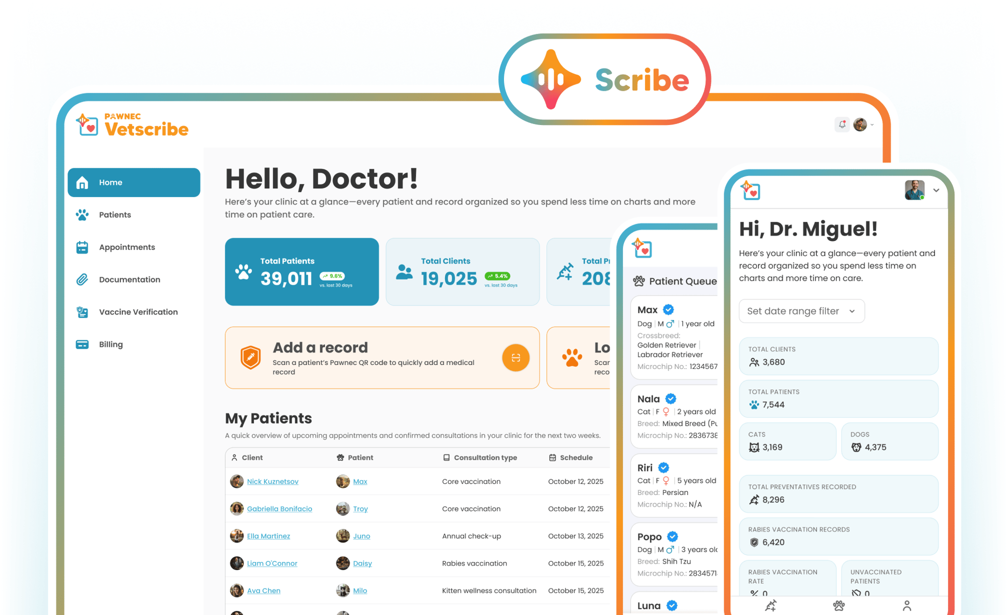 Pawdel Inc Website - Home 2 Vetscribe